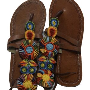 Gladiator African Beaded Sandals